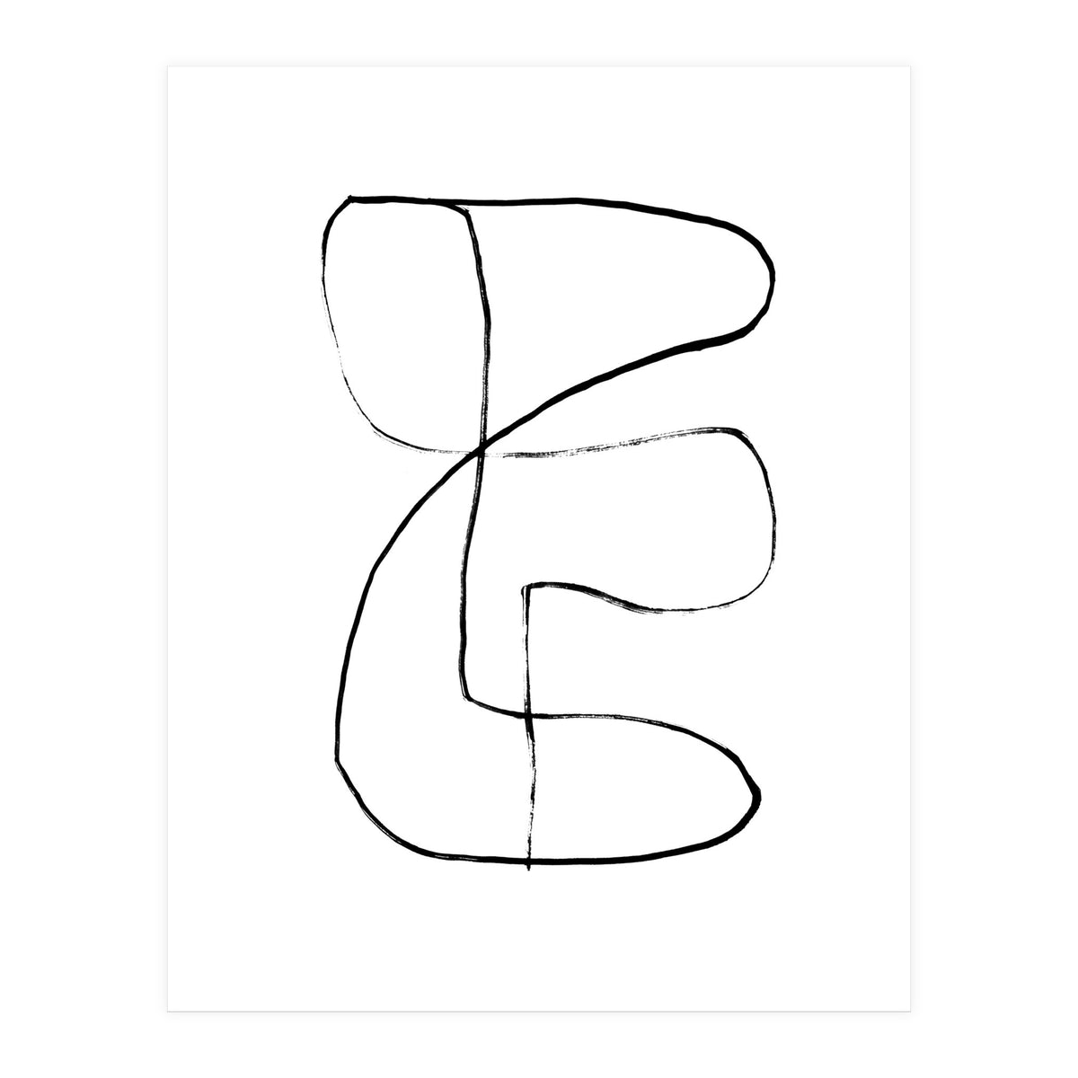 Mid-Century Line Art Print #1 (Print Only)