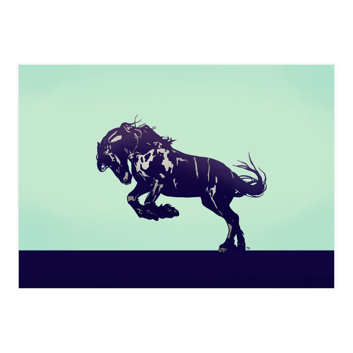 Dark Blue Stallion (Print Only)