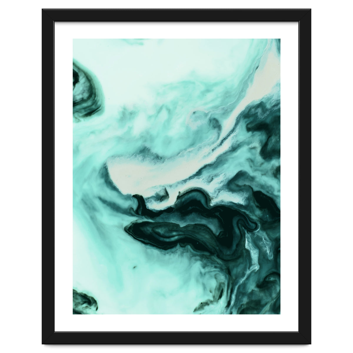 Abstract marbling mint