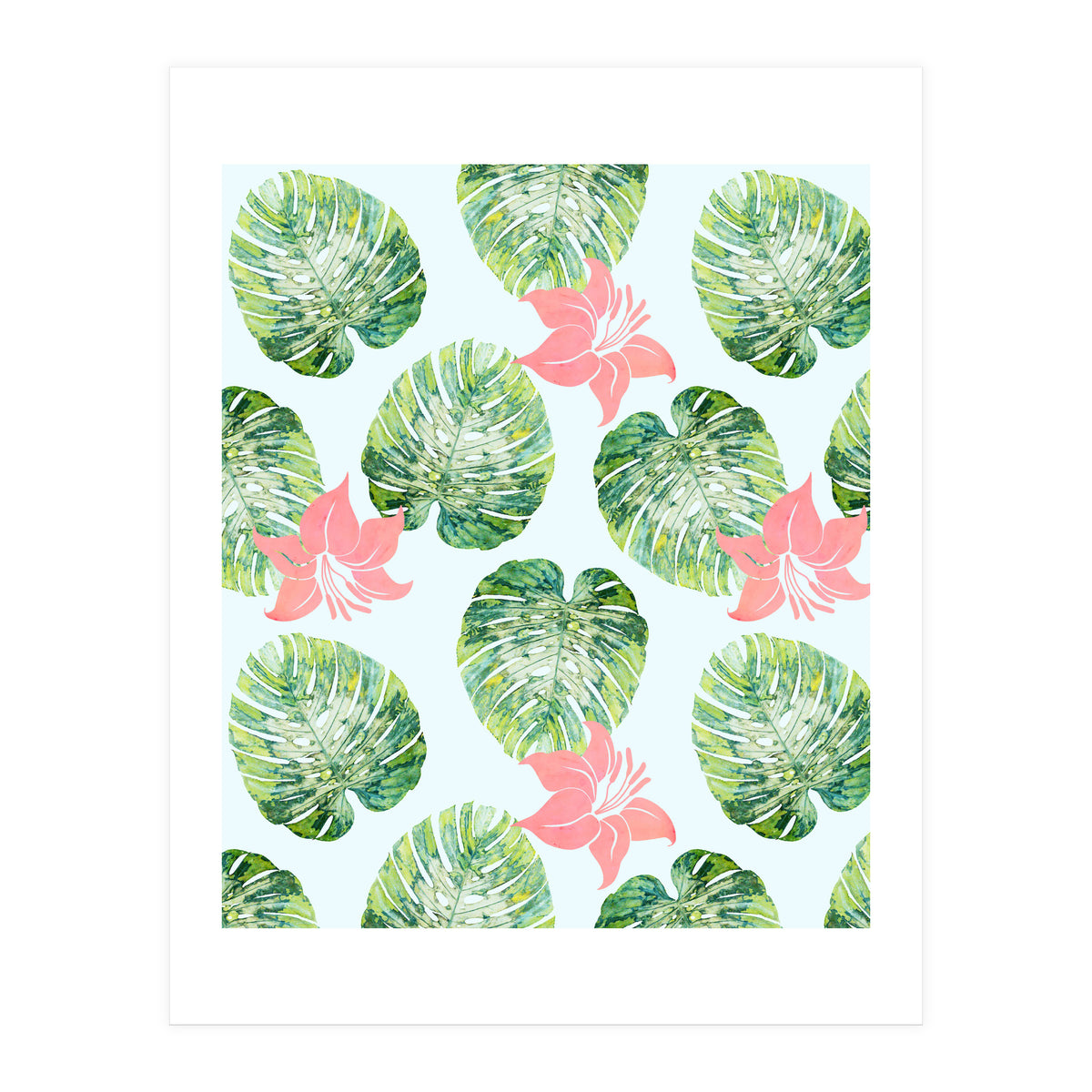 Monstera + Pink (Print Only)