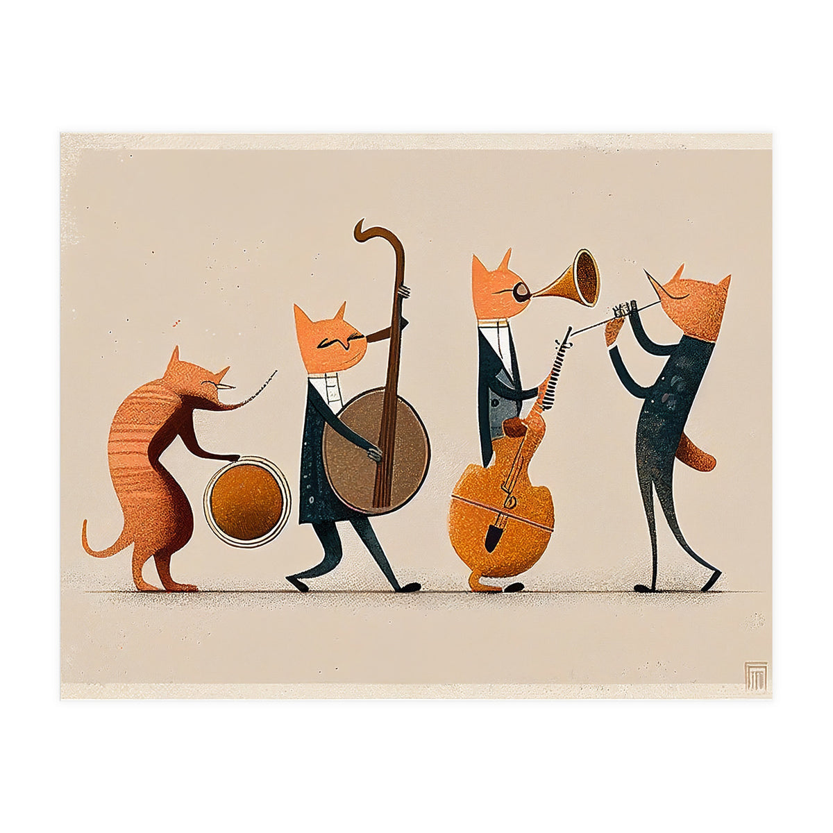 Cats Playing Jazz (Print Only)