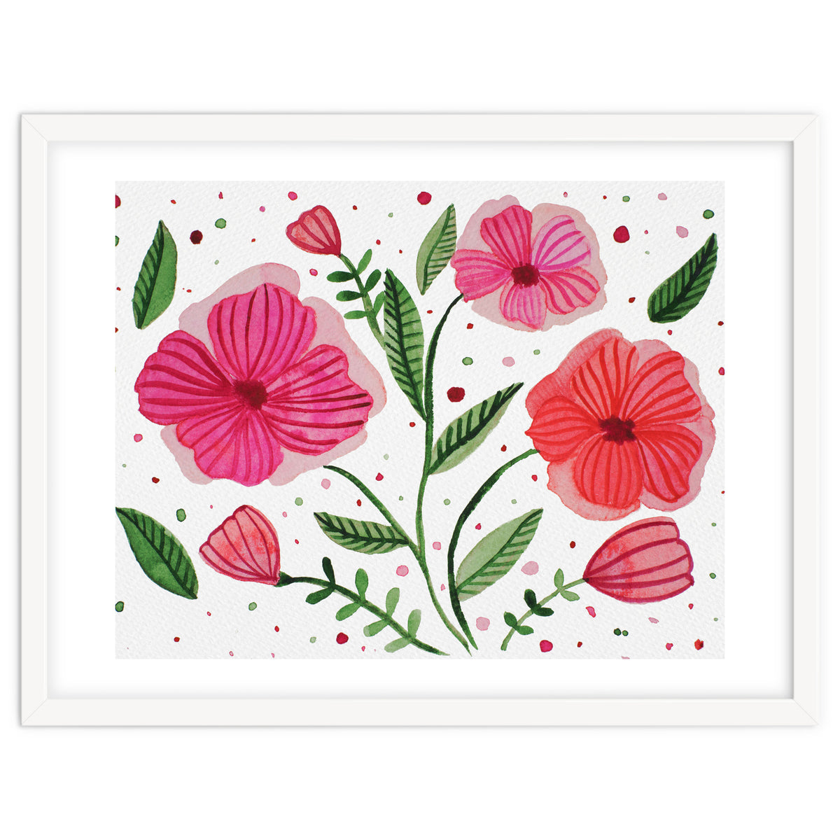 Cute whimsical floral illustration