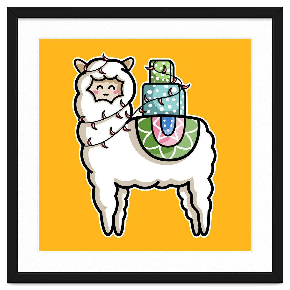 Kawaii Cute Gift Carrying Llama