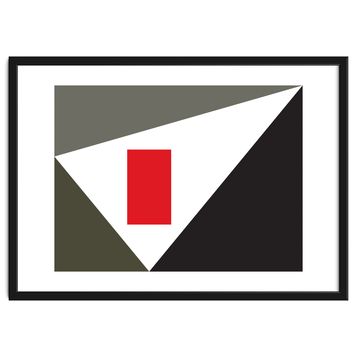 Geometric Shapes No. 86 - grey & red