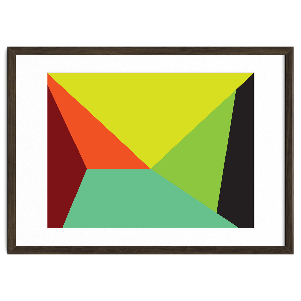 Geometric Shapes No. 31 -  yellow, orange & green