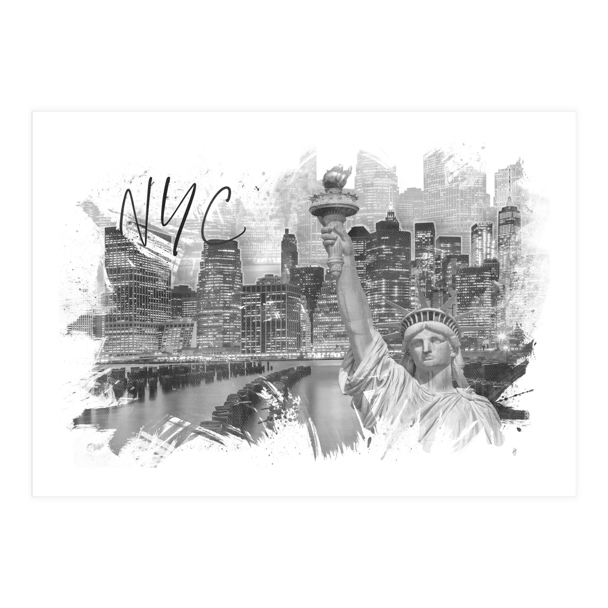 Trendy MANHATTAN Collage (Print Only)