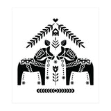 Swedish Dala Horse Folk Pattern (Print Only) thumbnail