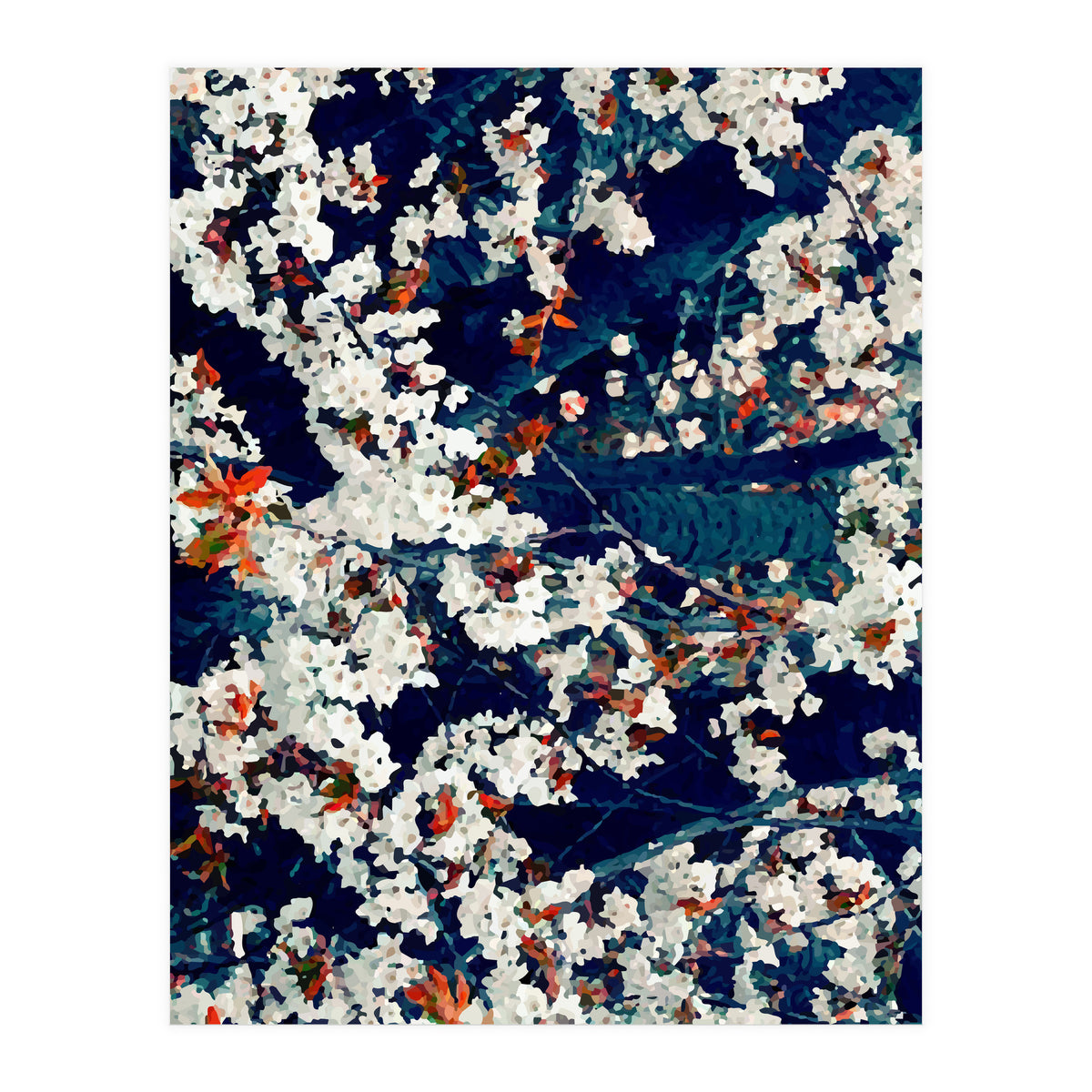 Floral Contrast  (Print Only)