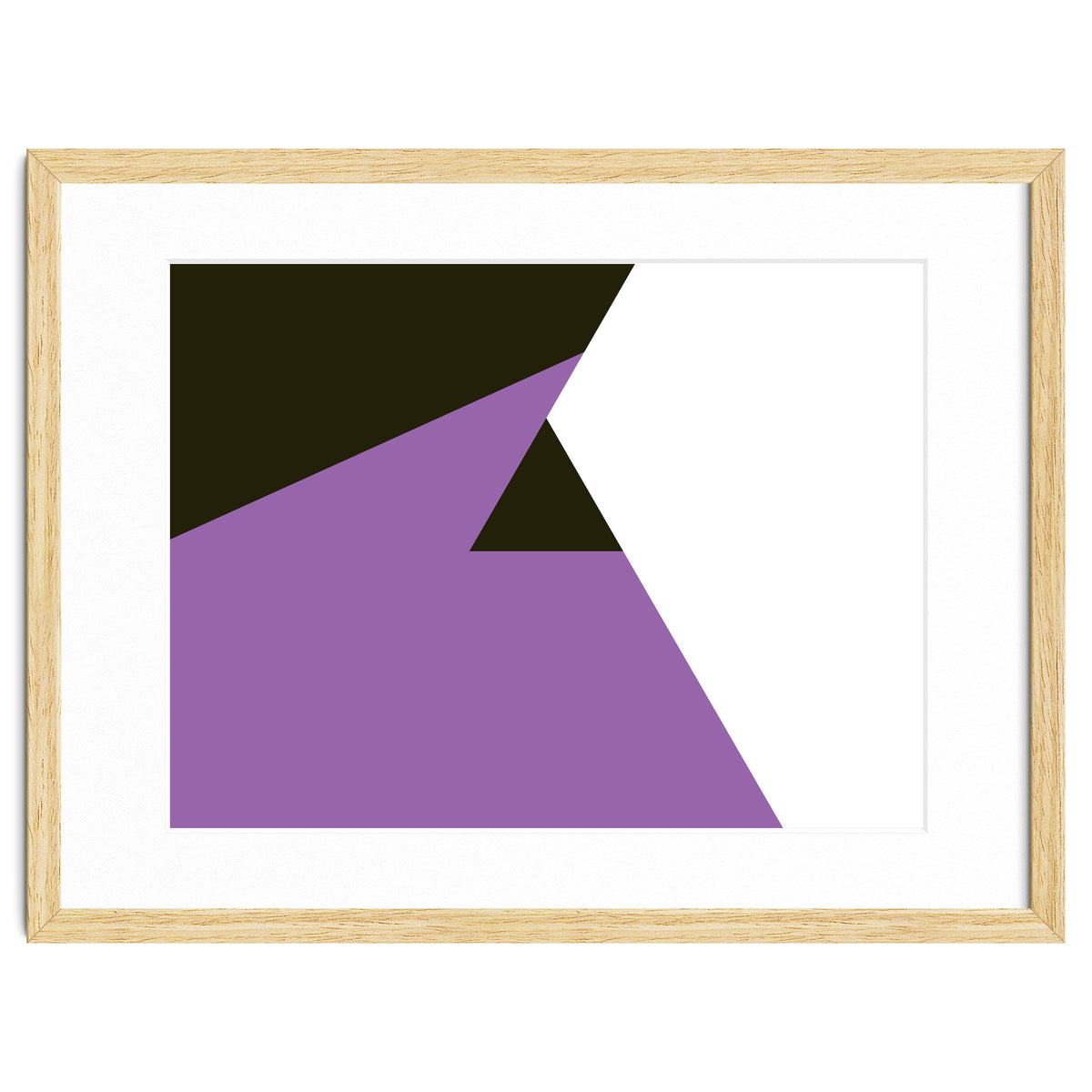 Geometric Shapes No. 80 - purple, black & white