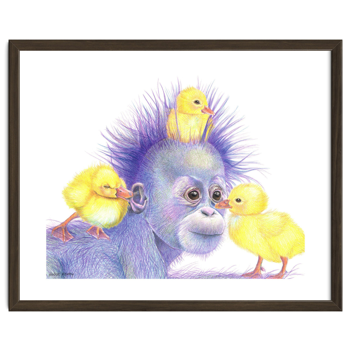 Purple Orangutan and Ducks