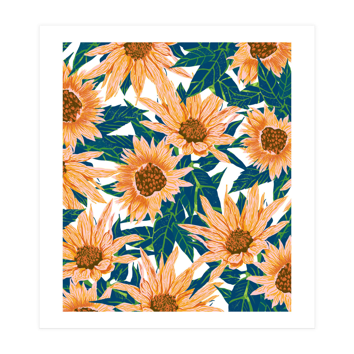 Blush Sunflowers (Print Only)
