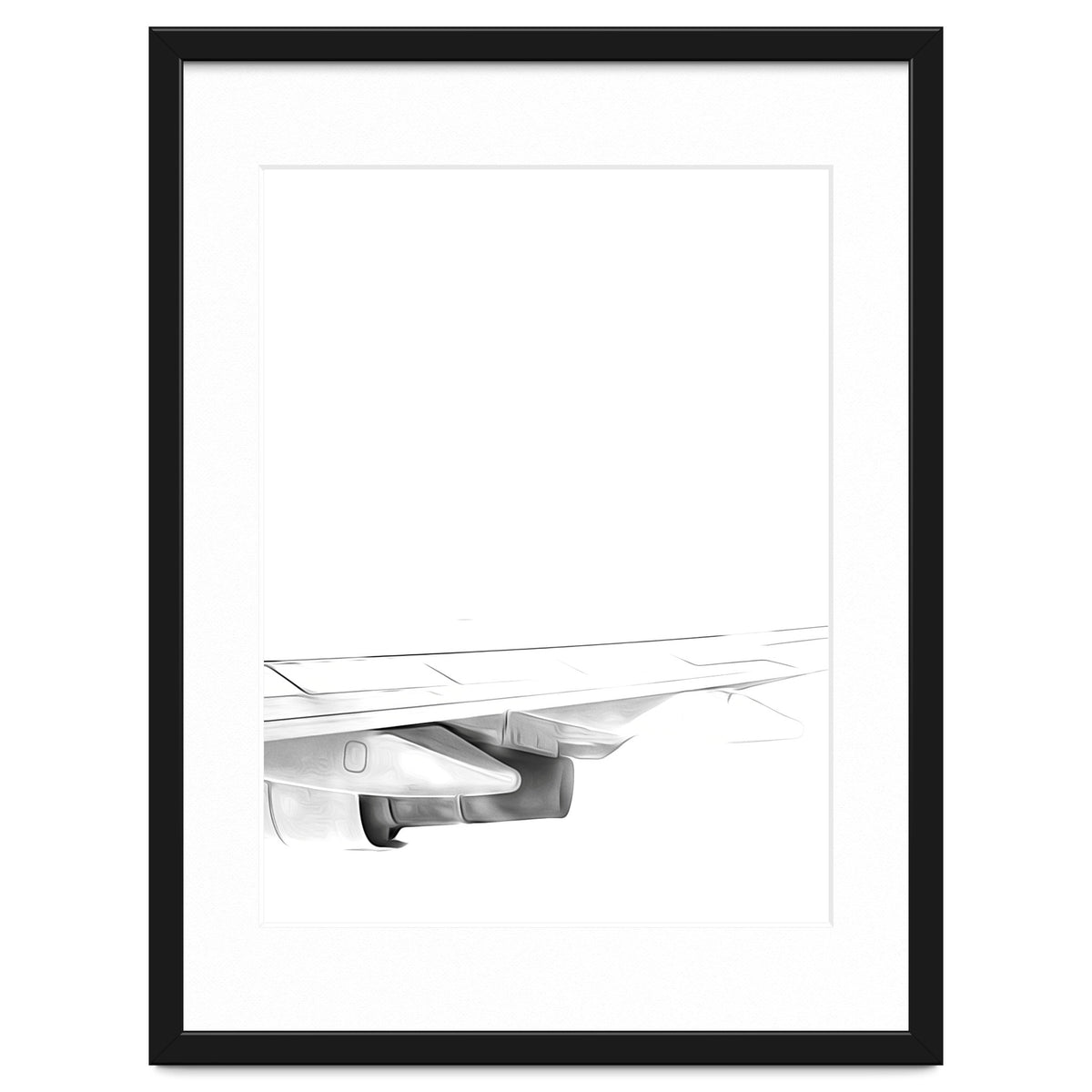 Black and White Airplane