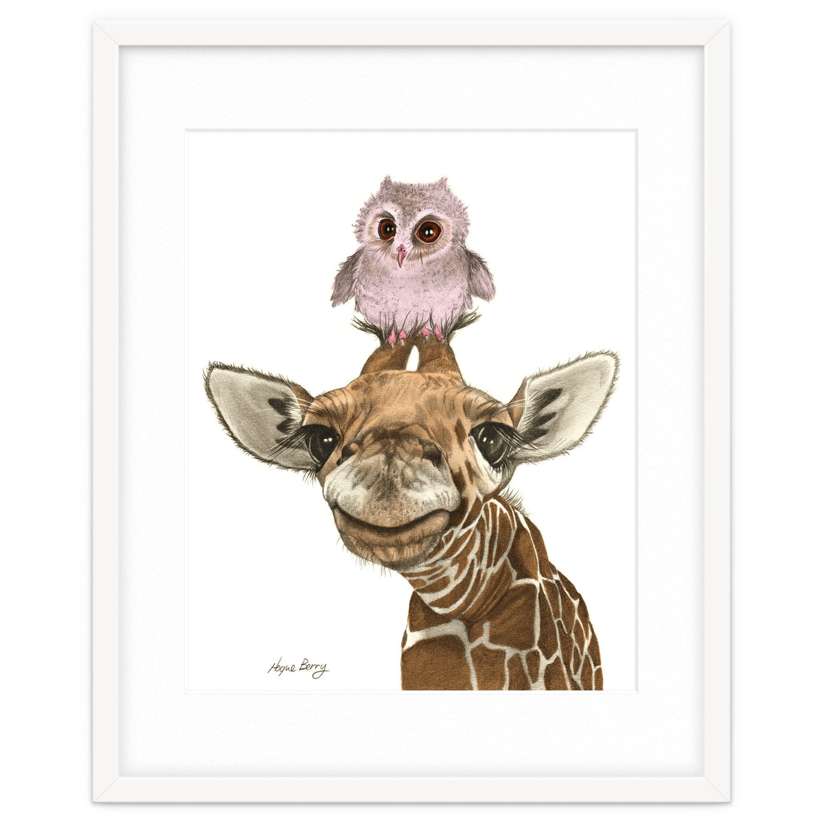Giraffe and Owl