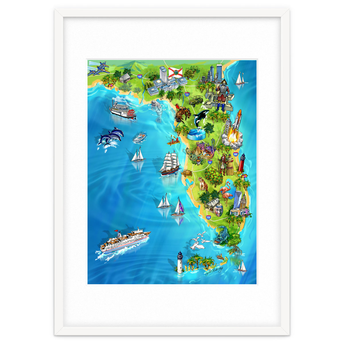 Florida Illustrated Map