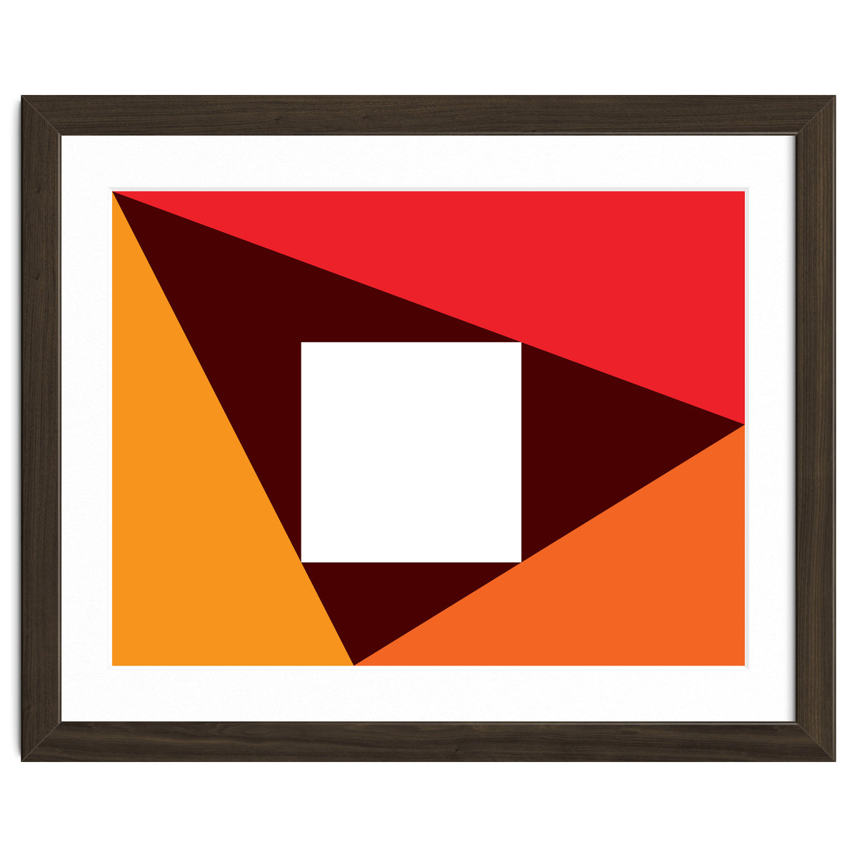 Geometric Shapes No. 23 - red & orange