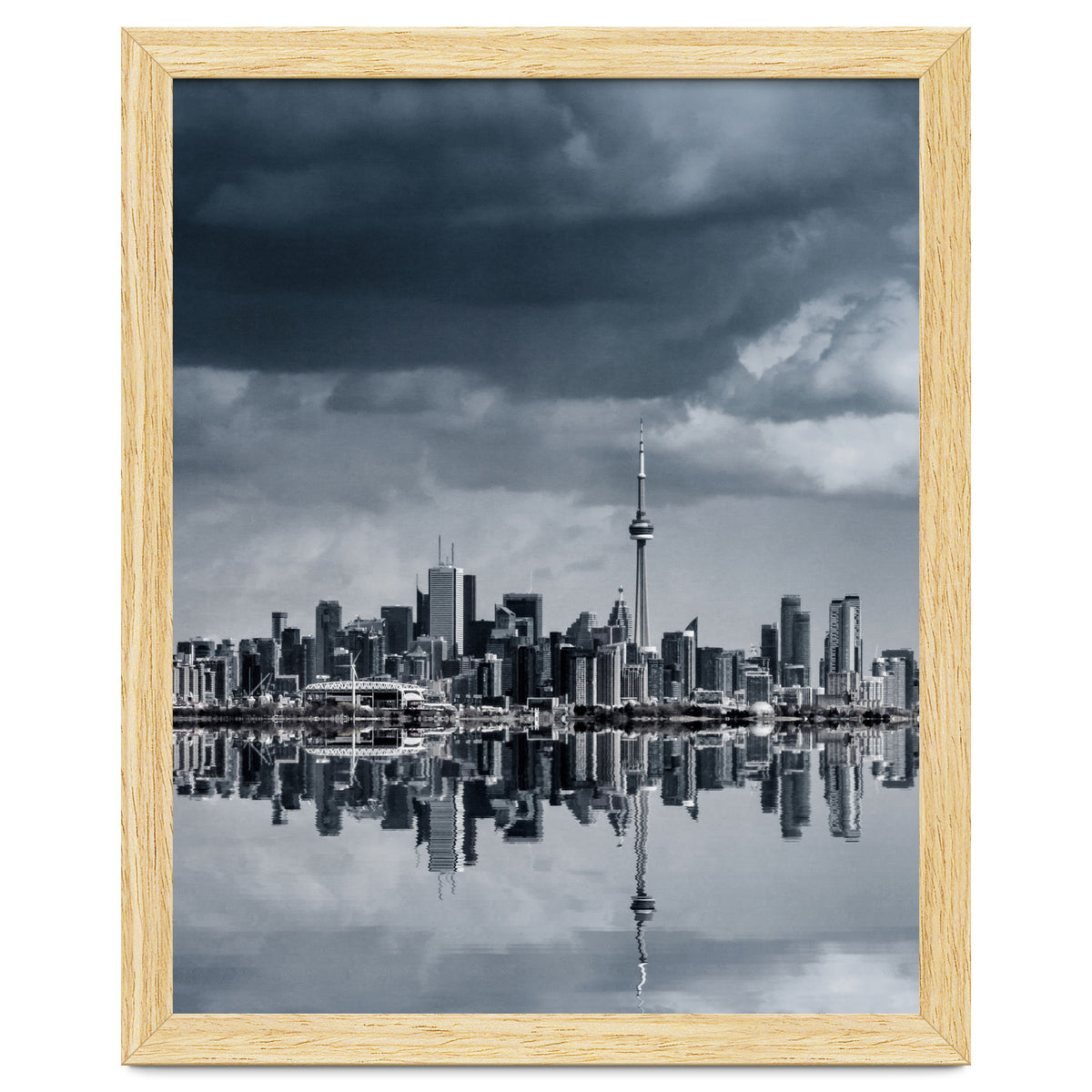 Toronto Skyline From Colonel Samuel Smith Park Reflection No 1
