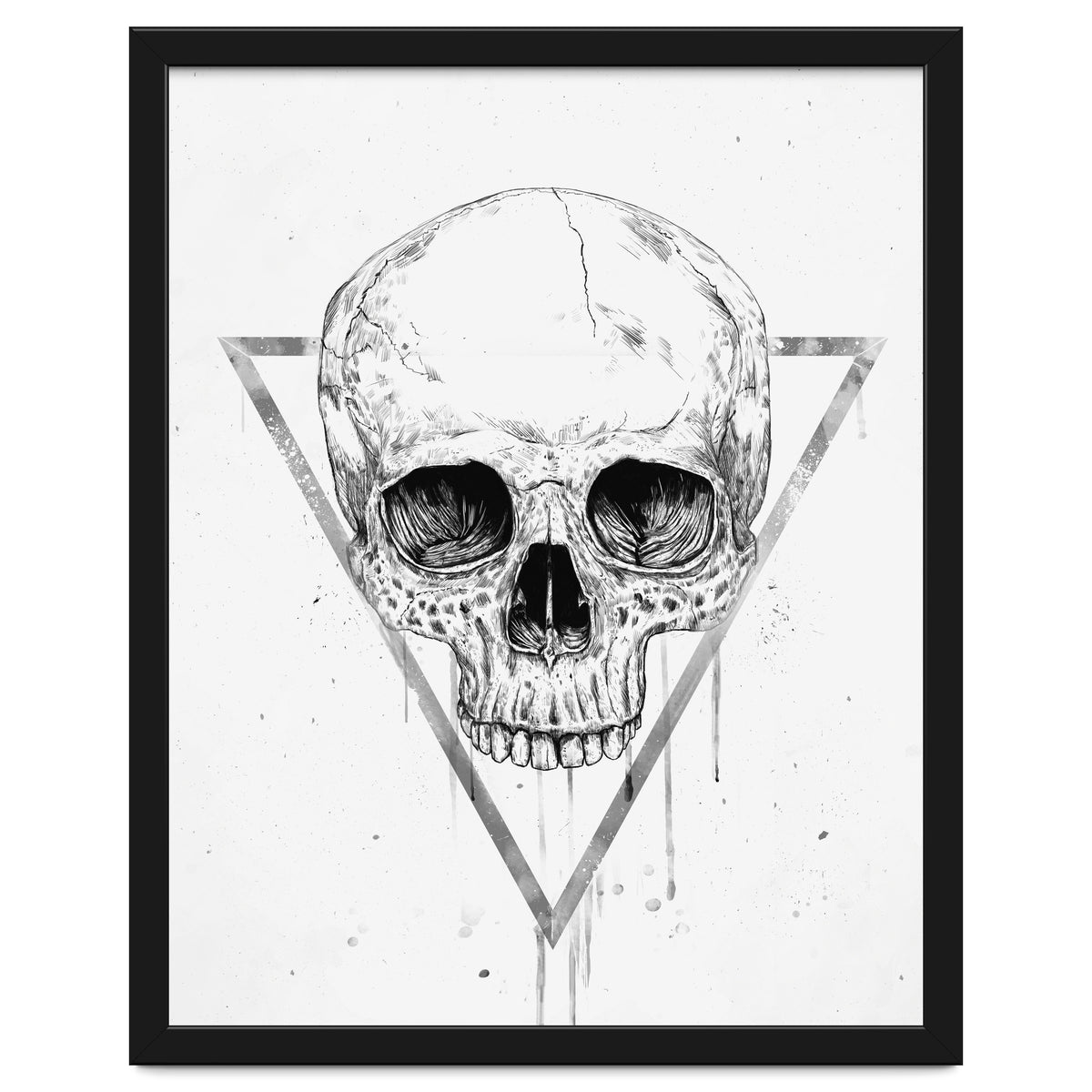 Skull In A Triangle (bw)