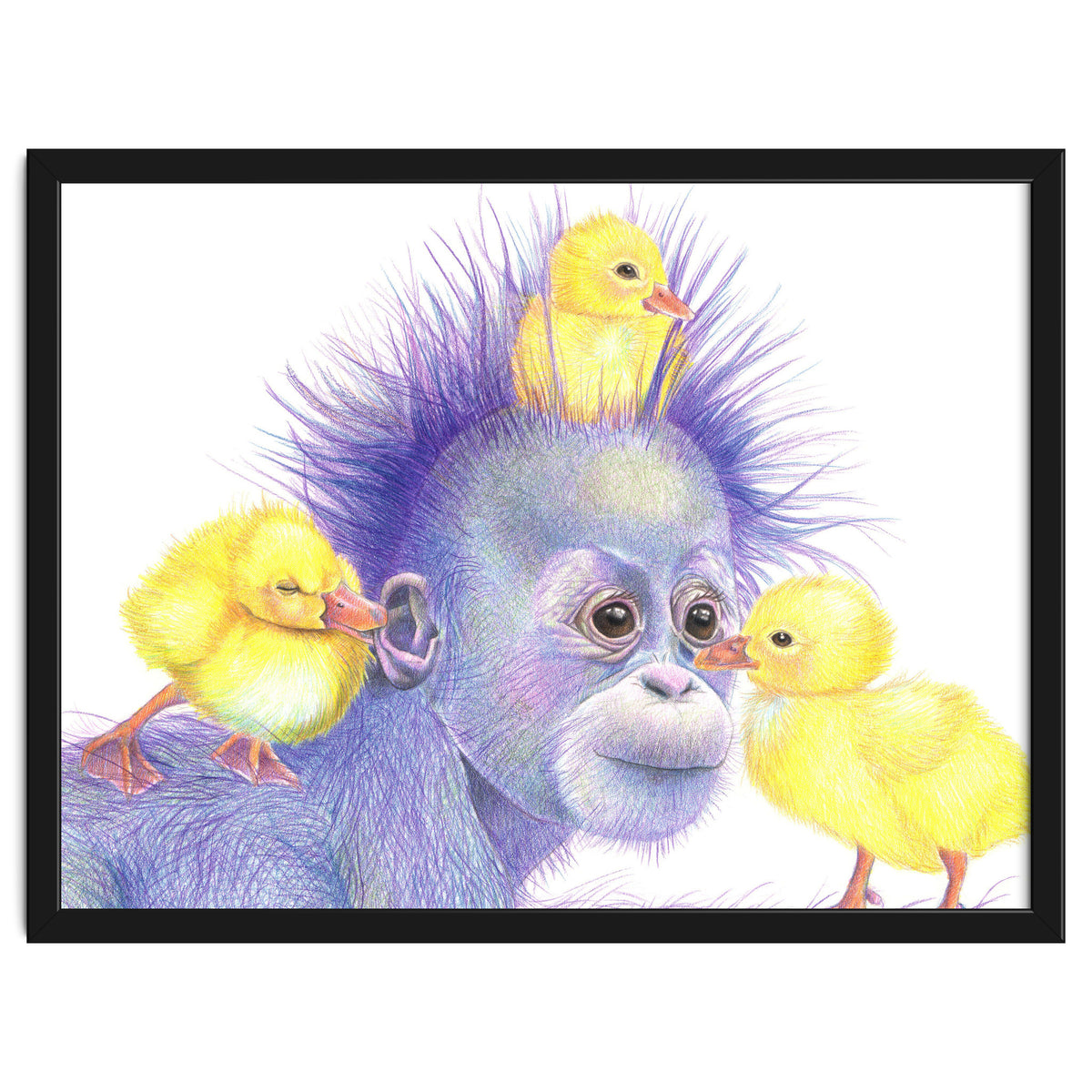 Purple Orangutan and Ducks