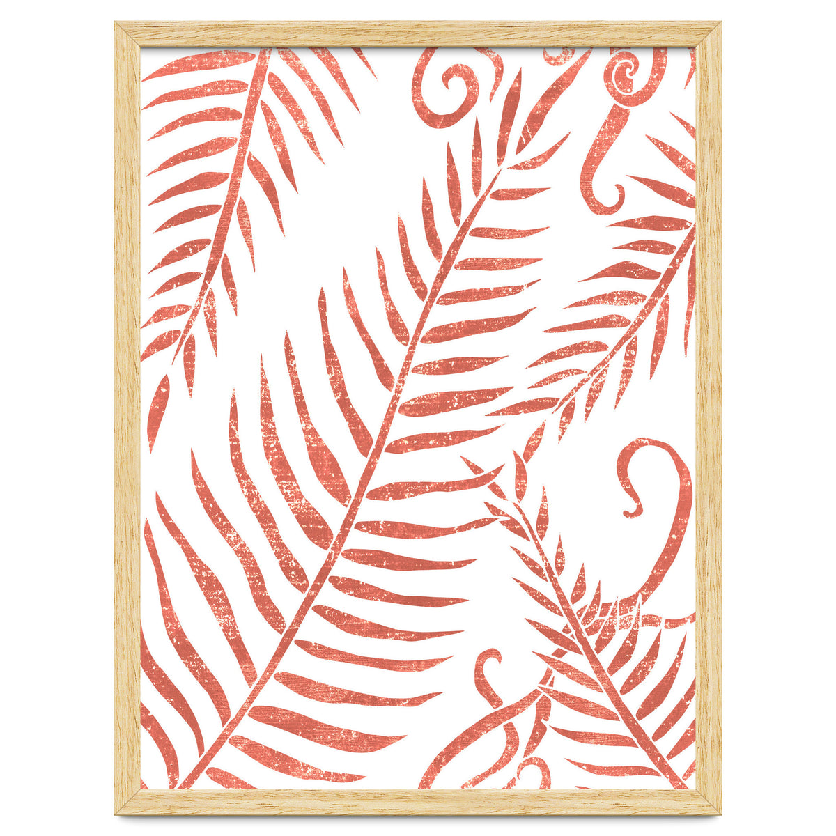 Abstract Terracotta Leaves 2 - Burnt Orange