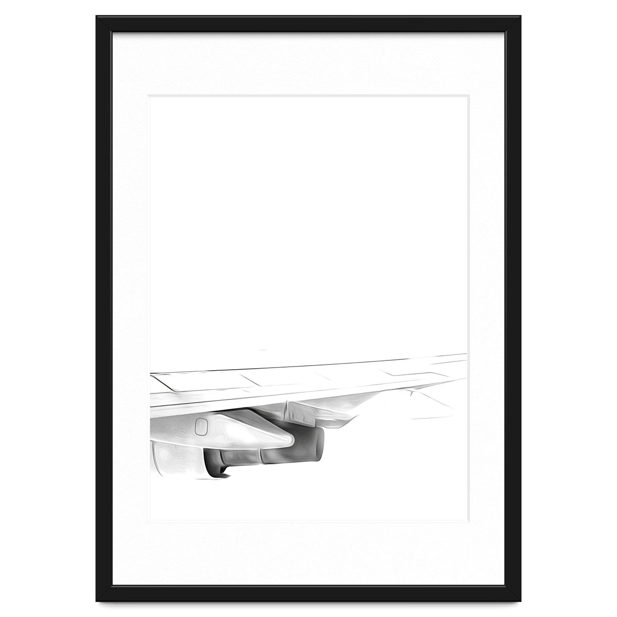 Black and White Airplane