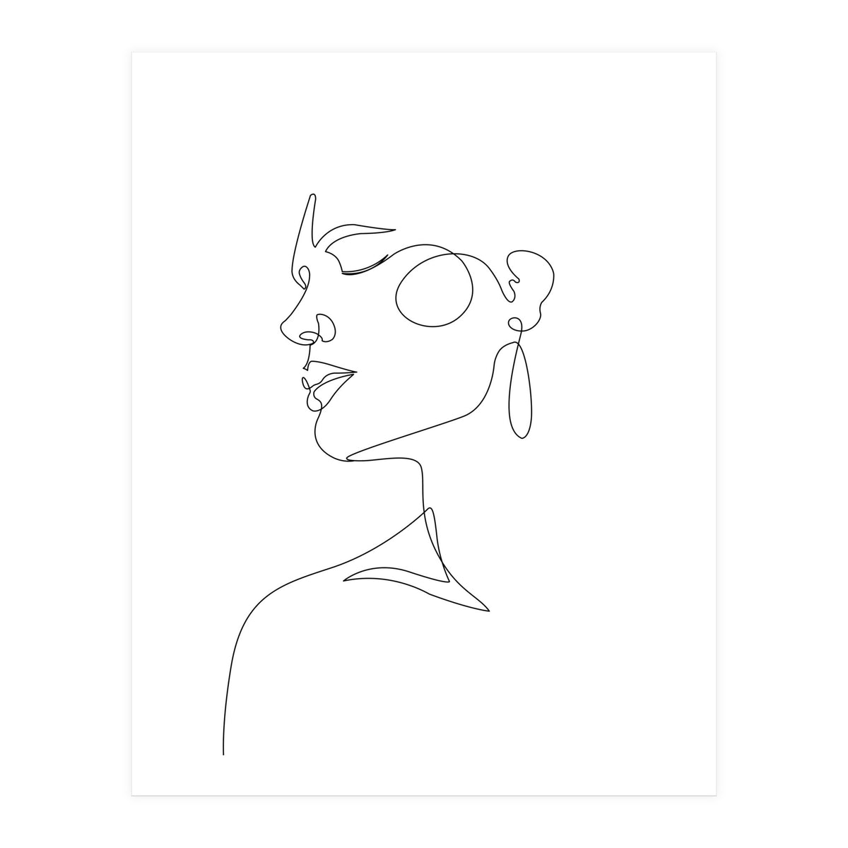 woman side face (Print Only)