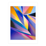 Painted Thoughts, Abstract Geometric Painting, Eclectic Maximalist Bohemian Shapes (Print Only) thumbnail