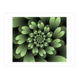 Green Floral Satin  (Print Only) thumbnail