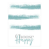 Text Art CHOOSE HAPPY | turquoise (Print Only) thumbnail