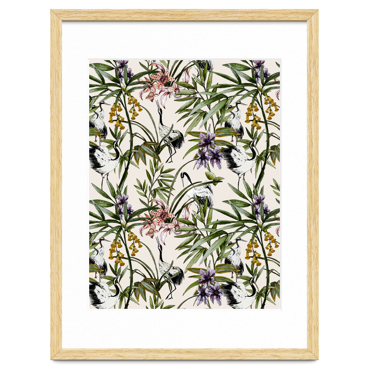 Asian crane pattern - 02