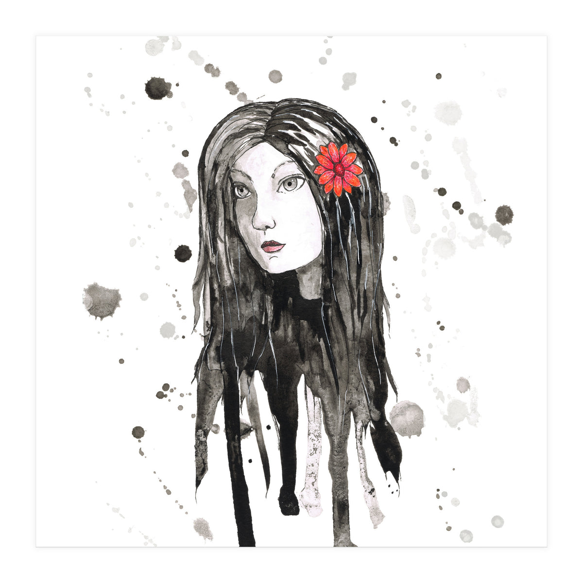 Wild dripping girl (Print Only)