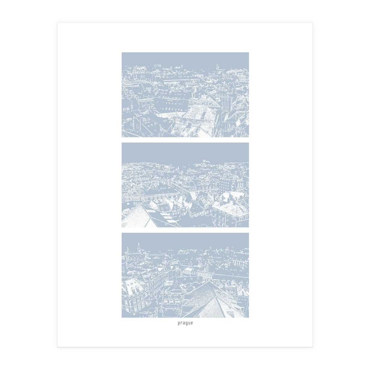 Prague print in blue  (Print Only)