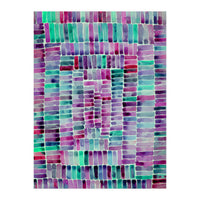 Abstract rectangle pattern in magenta and teal (Print Only)