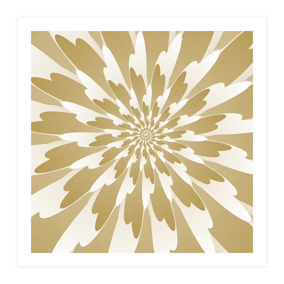 Spiral Flower Design Art (Print Only)