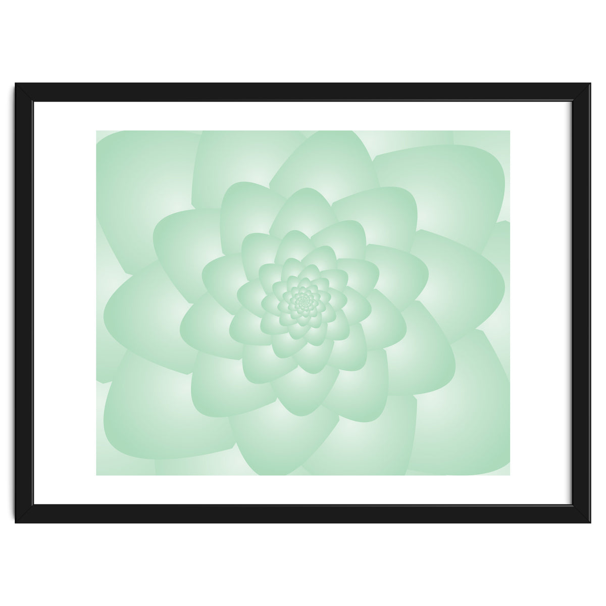 Pastel Colors Flower Pattern Set Green