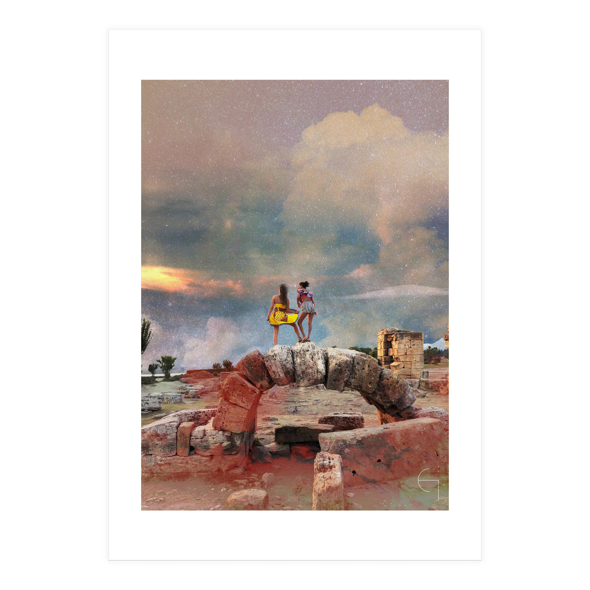 Voyageuses contemplant le crépuscule  (Print Only)