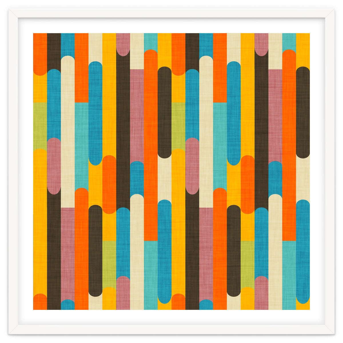 Retro Color Block Orange