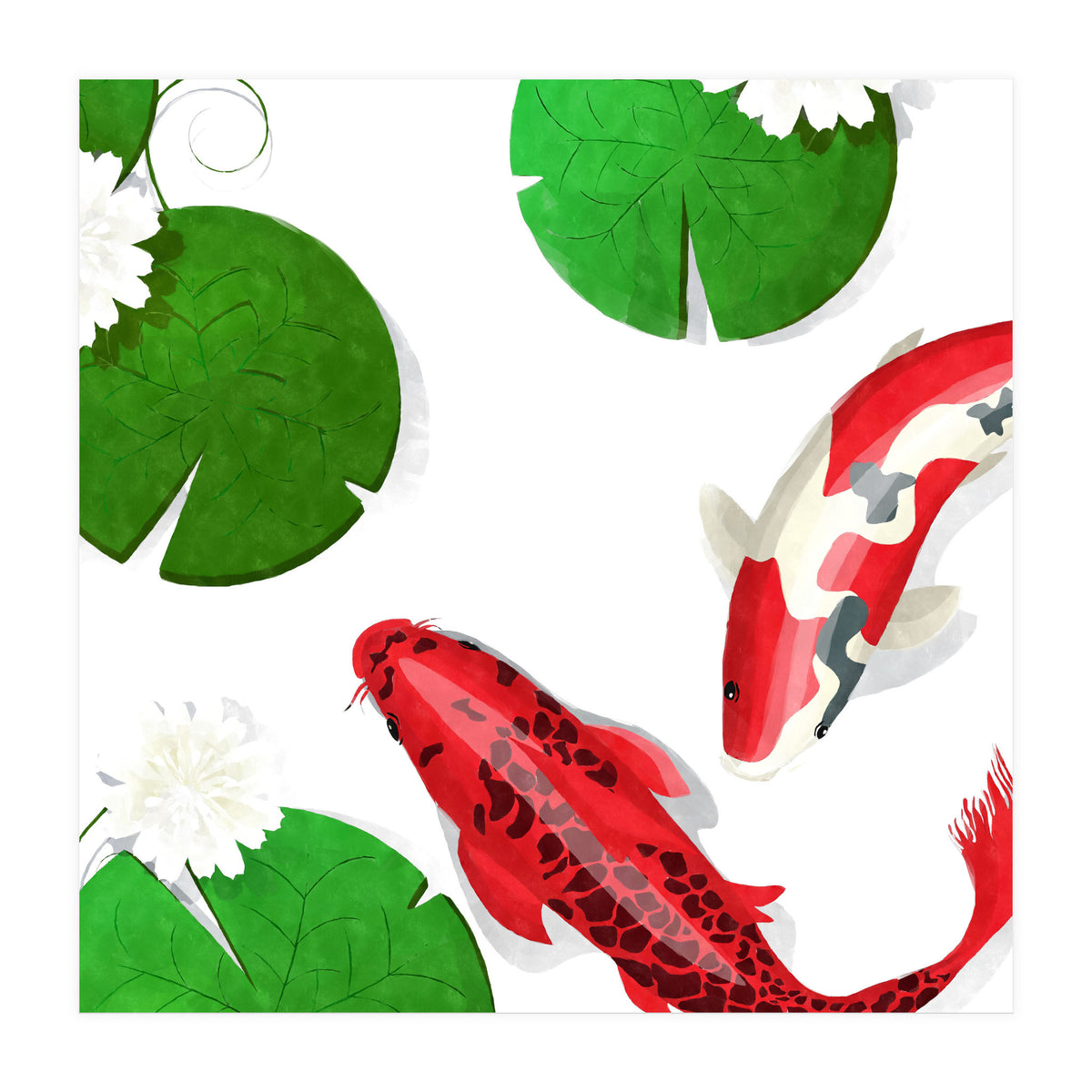 Watercolor Koi Fish (Print Only)