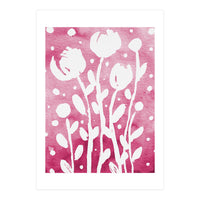 Abstract Flowers Pink (Print Only)