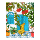 Cheetah Home, Morocco Architecture Illustration, Greece Cats Tropical Urban Jungle Pomegranate  (Print Only) thumbnail