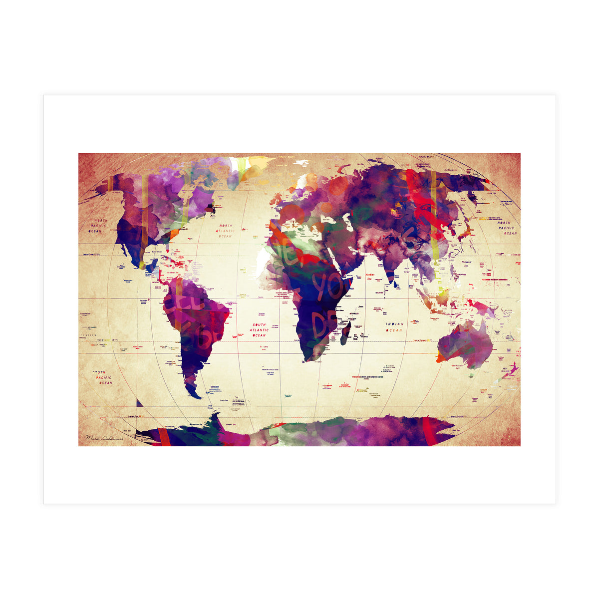 Map Of The World 3 (Print Only)