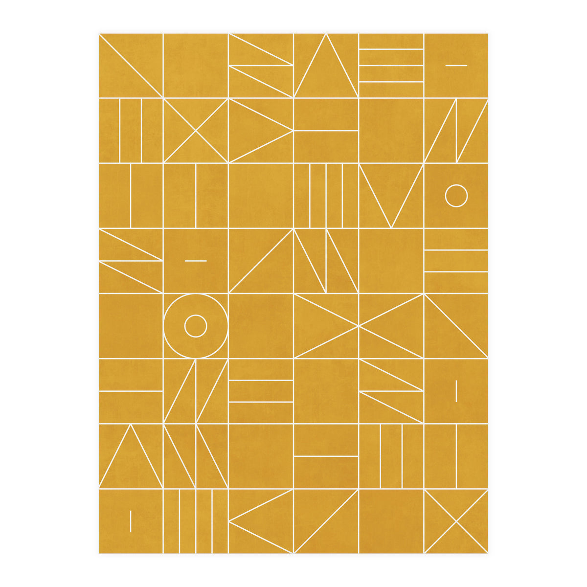 My Favorite Geometric Patterns No.4 - Mustard Yellow (Print Only)