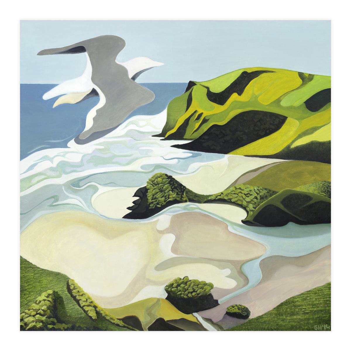Gull Over Anawhata (Print Only)