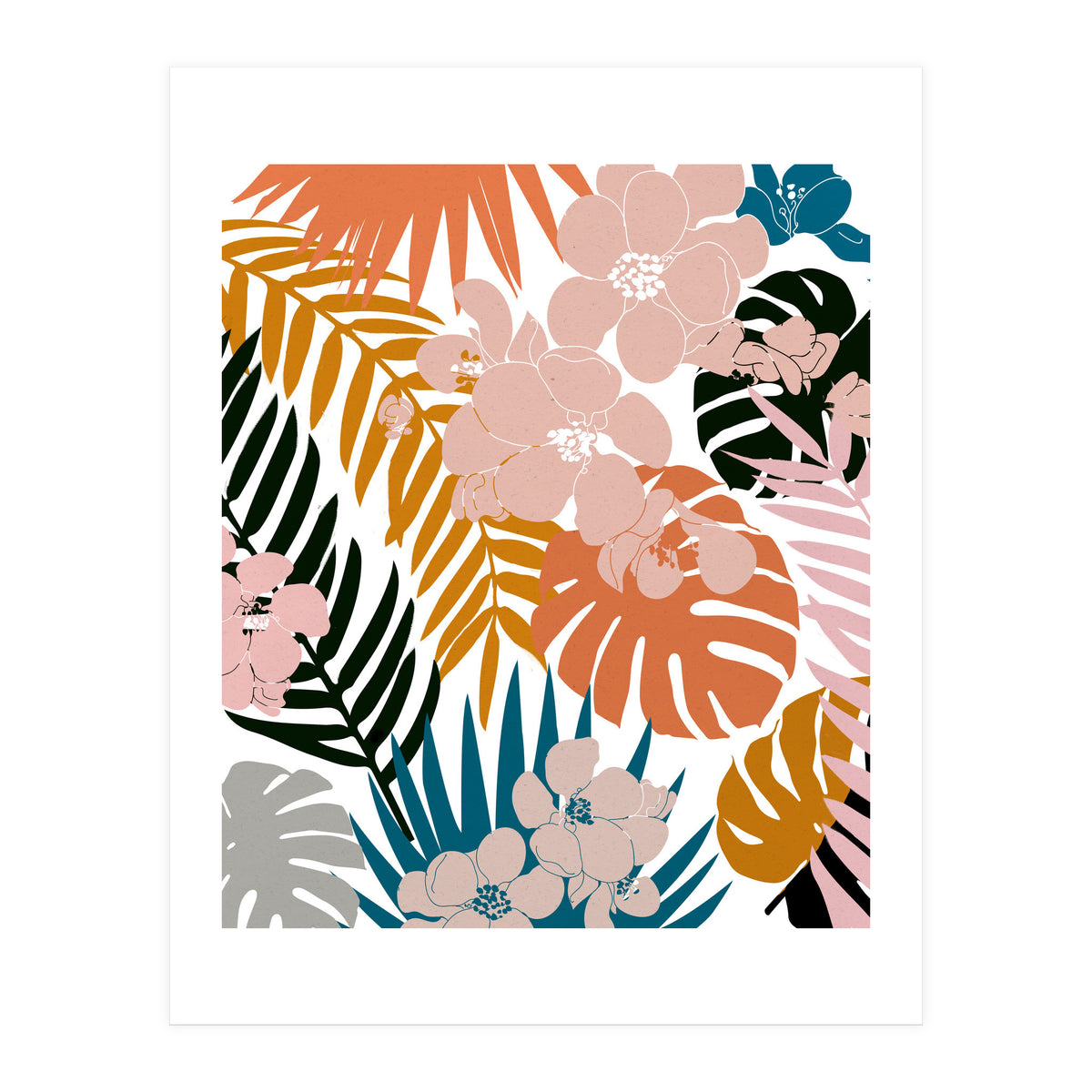 Palms And Bloom (Print Only)
