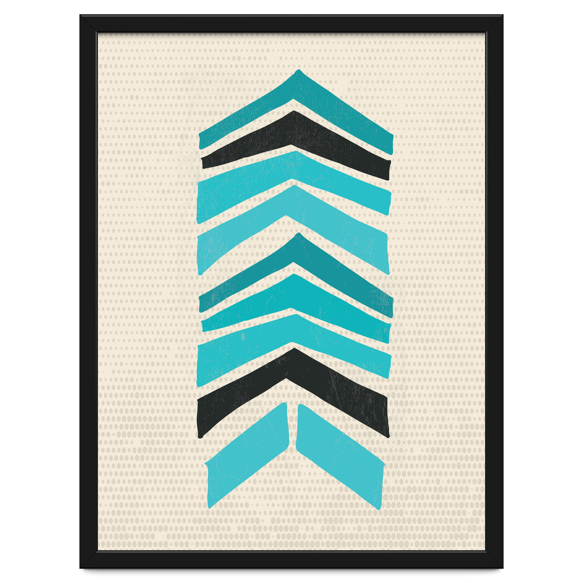 Retro Chevron Print Blue Variation