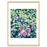 Winter Rose | Botanical Floral Garden | Boho Vintage Plants Meadow Roses Painting thumbnail