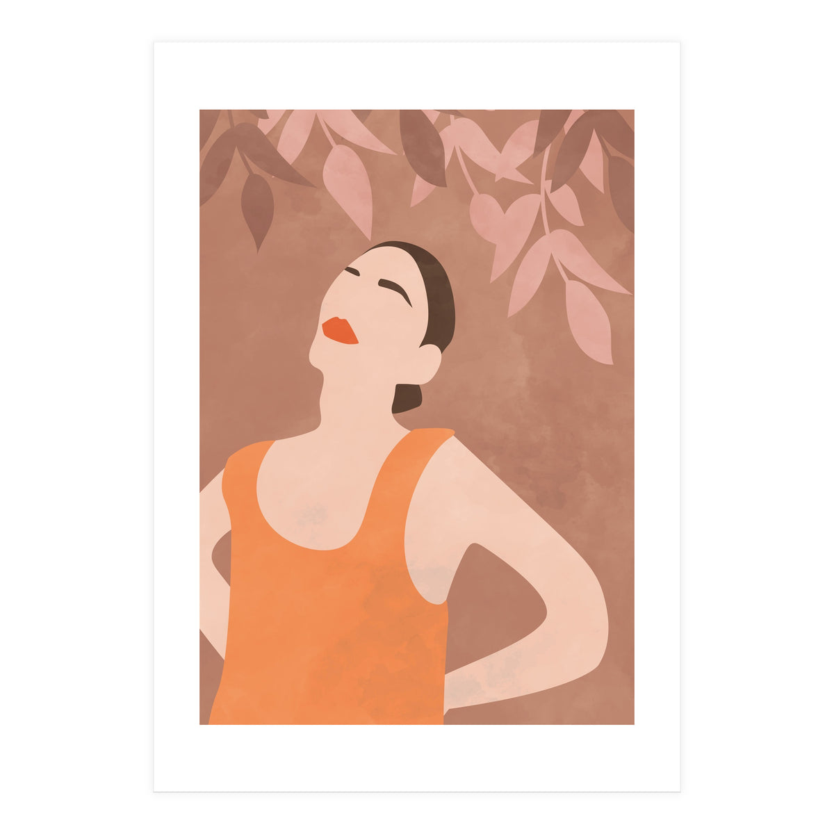 Mid Century Modern Boho Woman (Print Only)