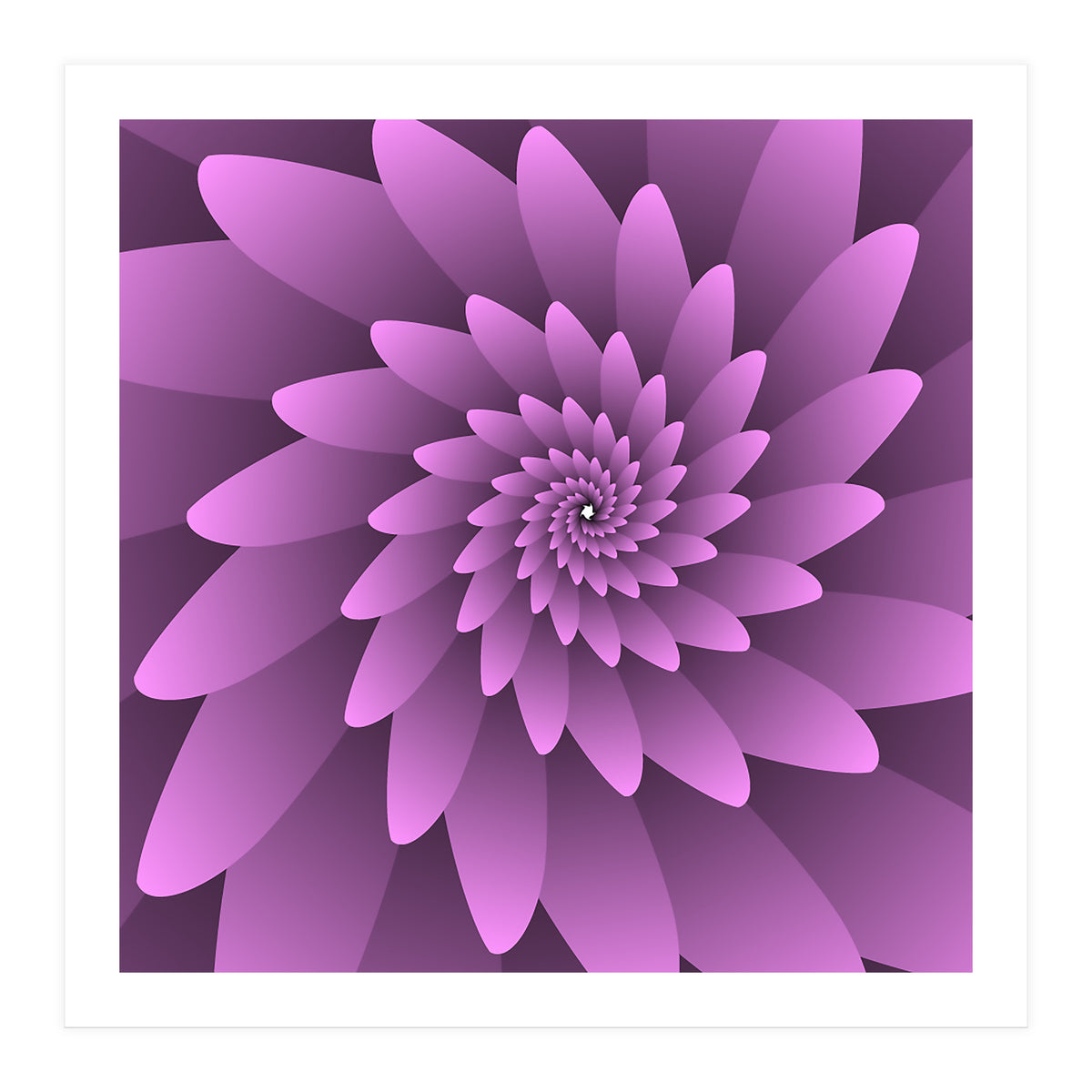 3 D Floral Modern Pink Art (Print Only)