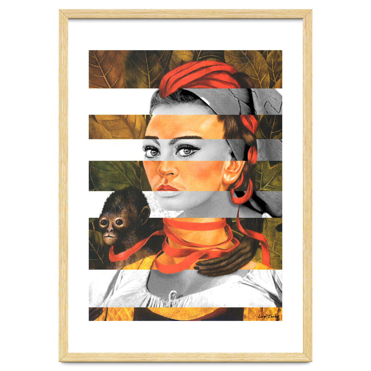 Frida Kahlo's Self Portrait with Monkey & Sophia Loren