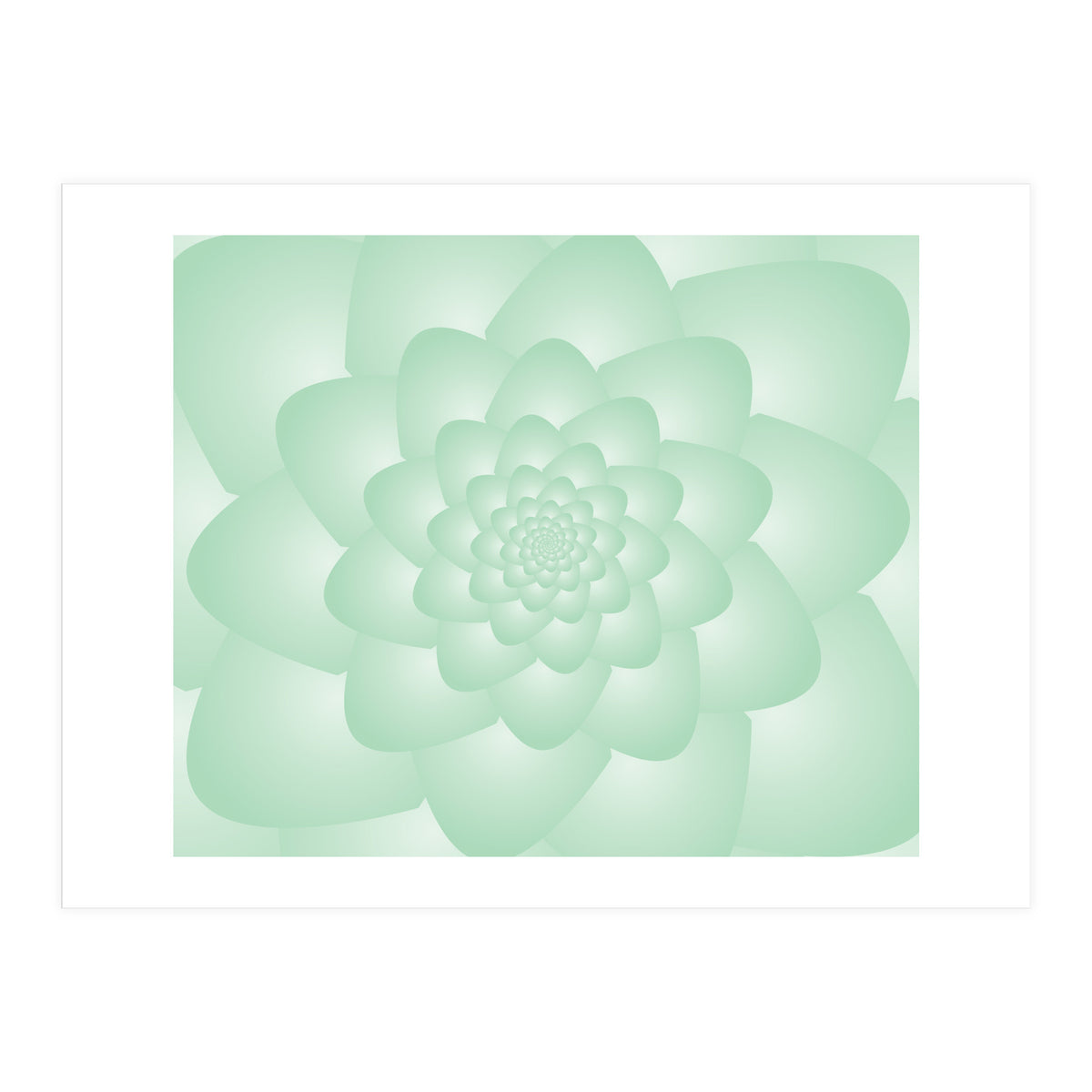 Pastel Colors Flower Pattern Set Green (Print Only)