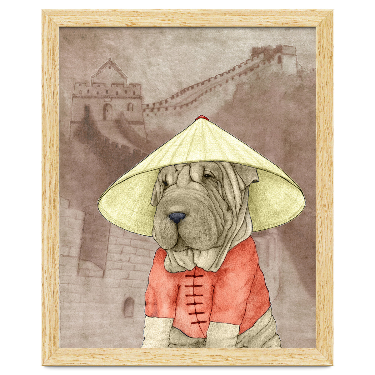 Sharpei With The Great Wall